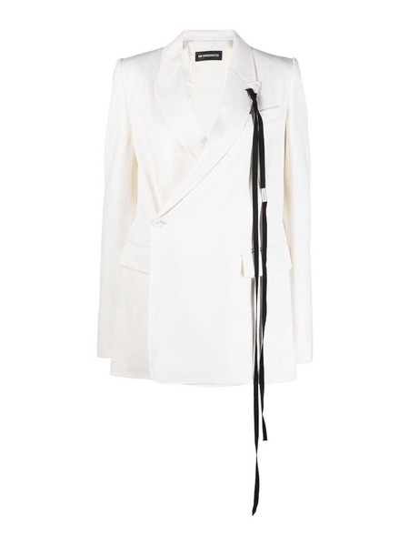 White Edith wrap blazer