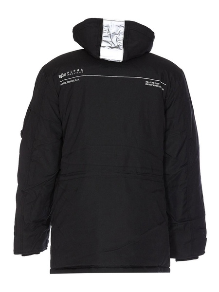 Jacket with striped hoodie