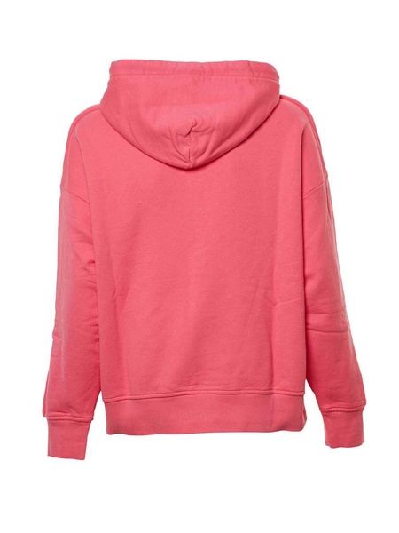 Embroidered logo hoodie in pink