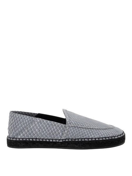 Piton effect leather slippers