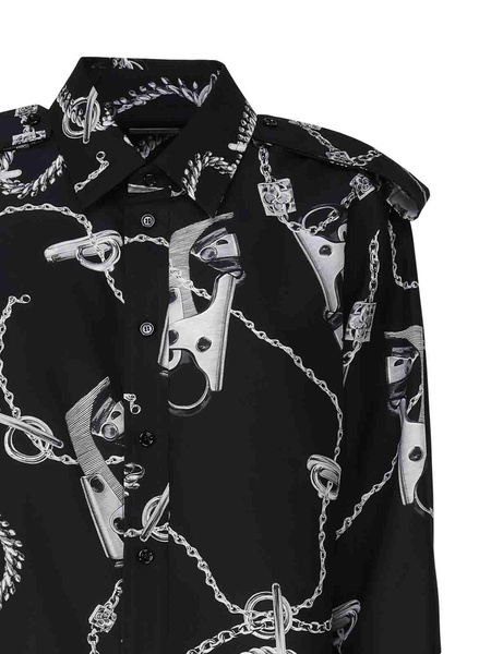 Silk Shirt With Knight Pattern