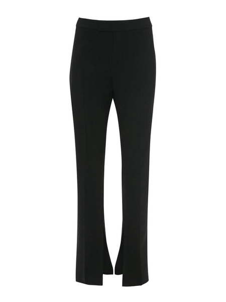 Front-slit straight-leg trousers