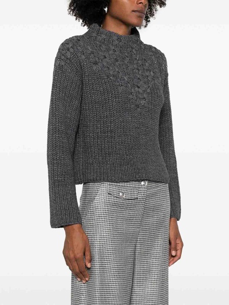 Wool Sweater With Flowers