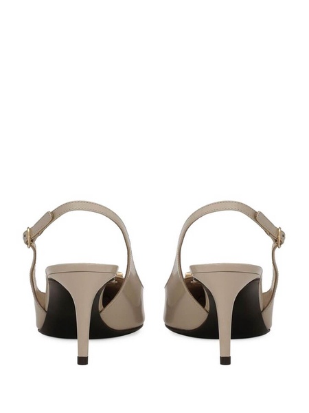 MM logo-plaque slingback pumps