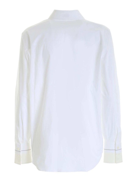 Mini beads on the cuffs shirt in white