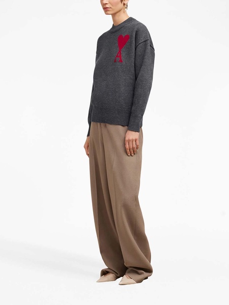 De Coeur Intarsia-Logo Wool Jumper