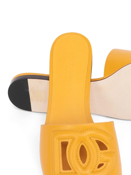 Embossed logo sandals