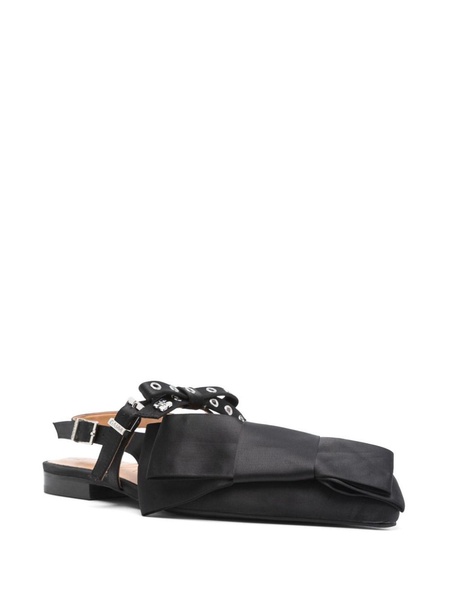 Big Bow Slingback Ballerina Satin