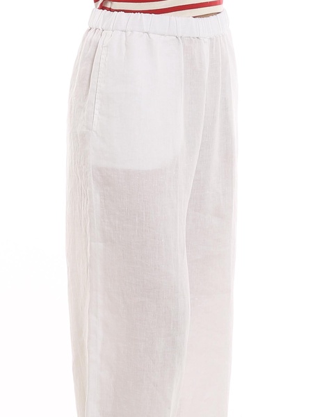 Linen wide leg trousers