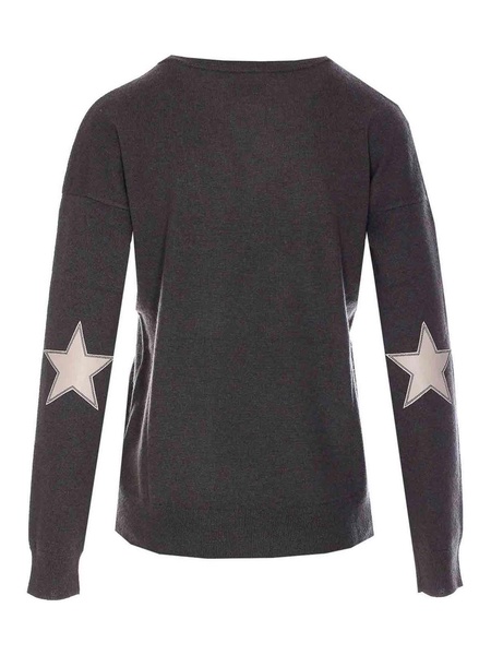 Dark Grey Cici Ws Patch Sweater
