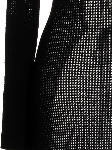 Openwork long cardigan