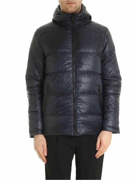 Reversible down jacket in blue