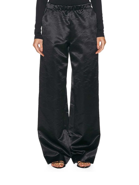 Viscose Trousers With Wrinkled Effect