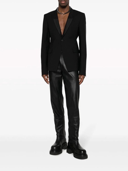 Single-breasted virgin wool blend blazer