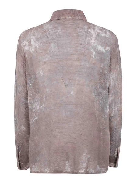 Dirty Effect Linen And Cotton Shirt