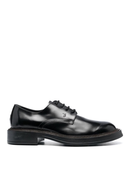 Lace-up leather oxford shoes