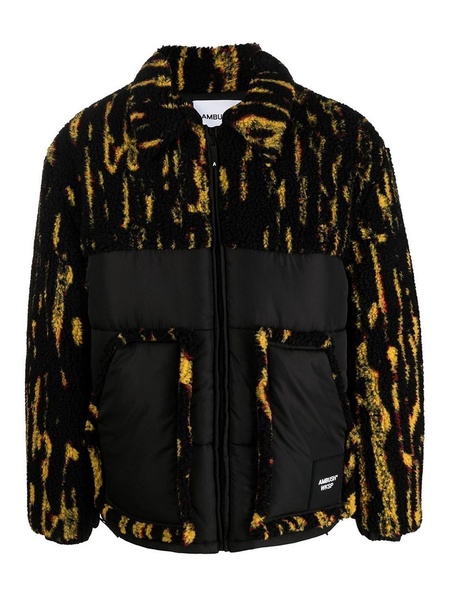 Faux-shearling quilted jacket