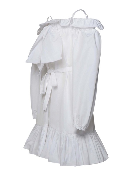 White polyester dress