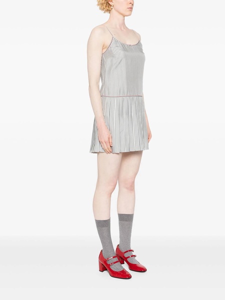 Striped Pleated Minidress