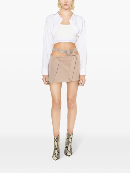 Asymmetric mini skirt