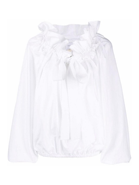Blouse with ruffles