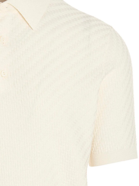 Knit polo shirt