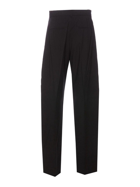 Black Pants Zip And Hook Closure Wide Model