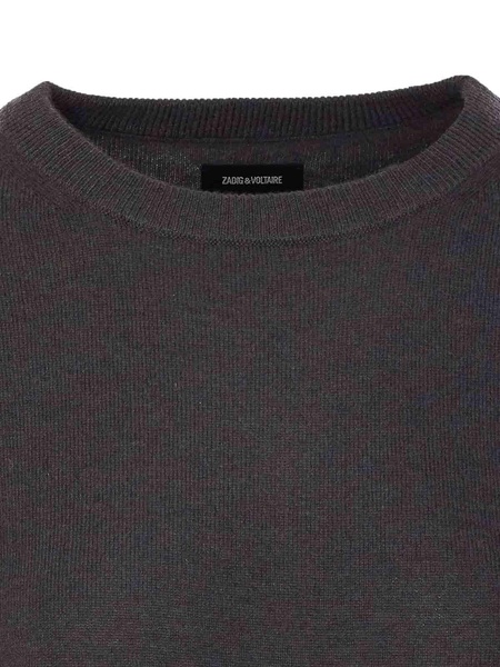 Dark Grey Cici Ws Patch Sweater