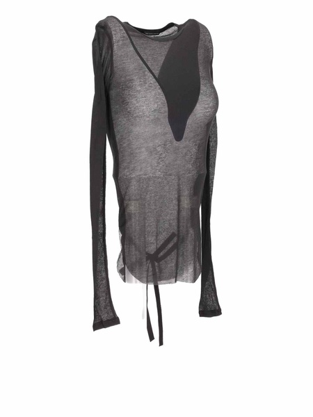 Cropped Long Sleeve Top Light Cotton