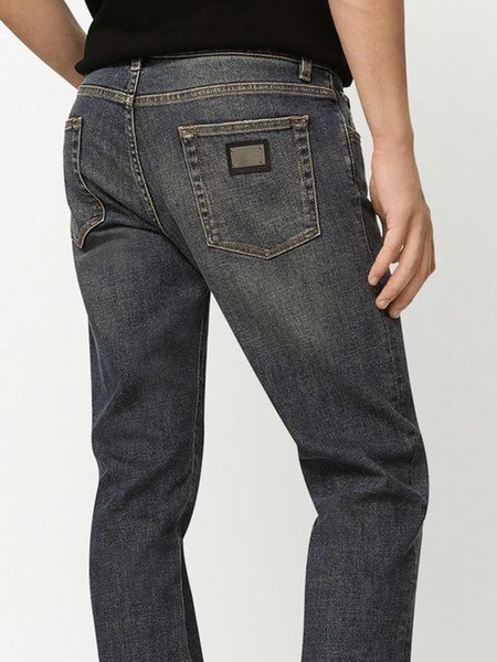 Straight leg denim jeans