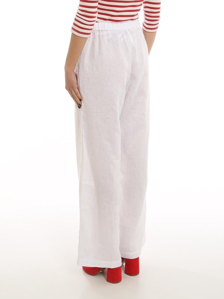 Linen wide leg trousers