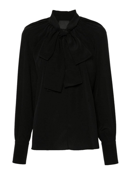 Blouse With Knot Collar