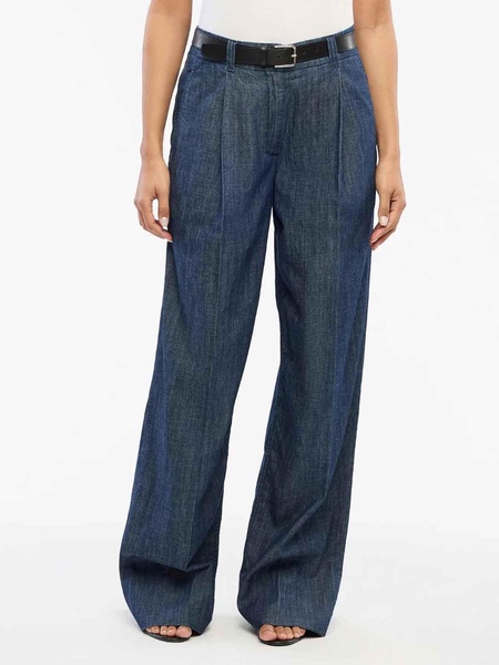 Chambray Relaxed Wide Leg Pant