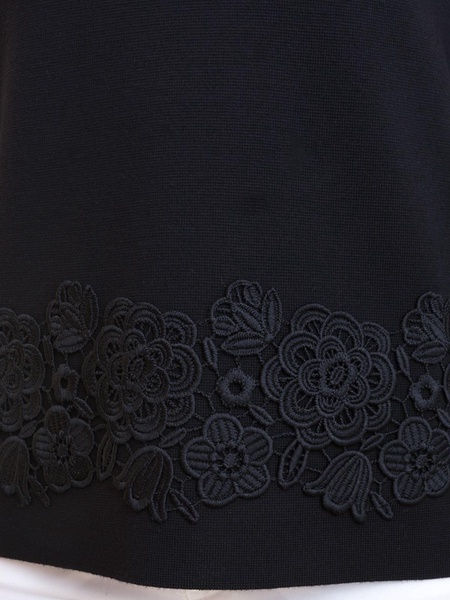 Black wool and lace sweater