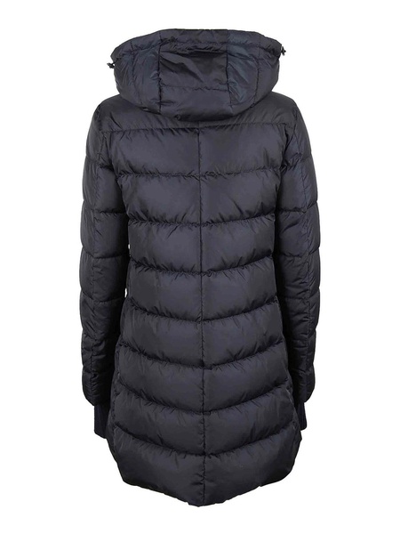 Quilted Down Jacket with Wool Sleeves
