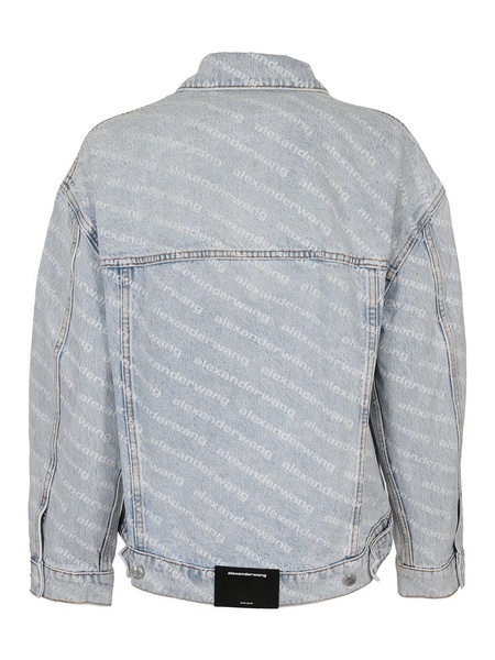 Logo printed denim jacket