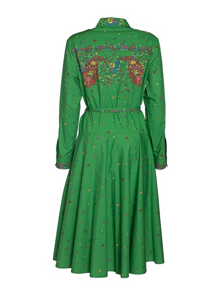 Paisley flower shirt dress