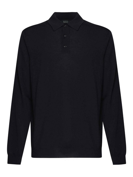Polo Shirt In Wool Knit