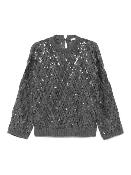 Dazzling Mesh Embroidery Sweater