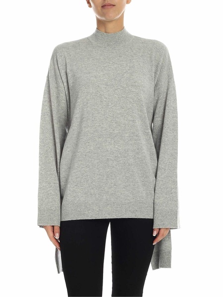 Melange light grey pullover