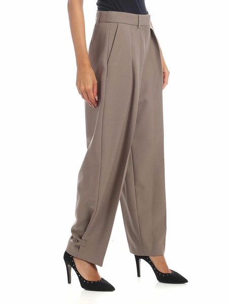 Wide leg pants in dove grey