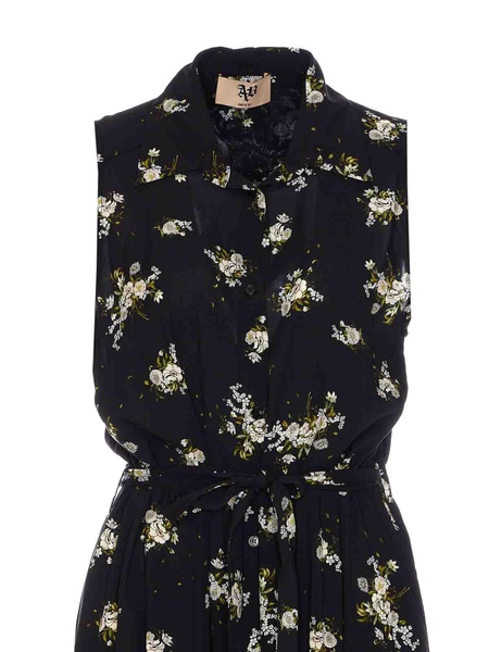 Poppy Black Chemisier Violet Dress
