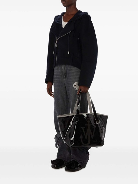 Hooded Biker Wool Jacket