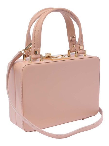Val peach handbag push lock
