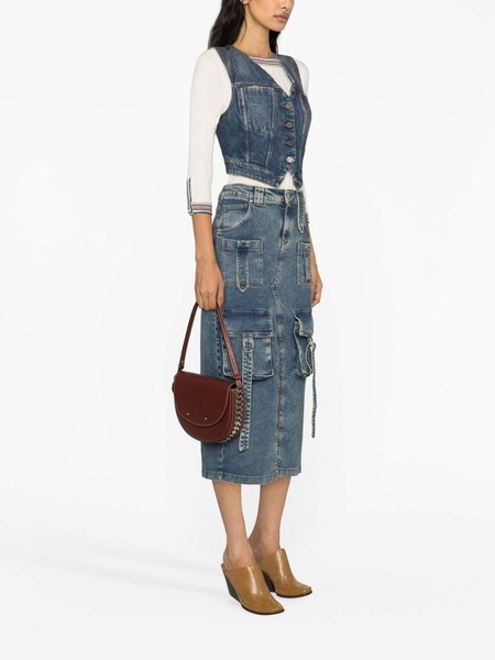 V-Neck Denim Waistcoat