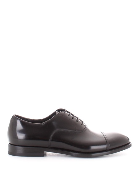 Brushed leather black Oxford shoes