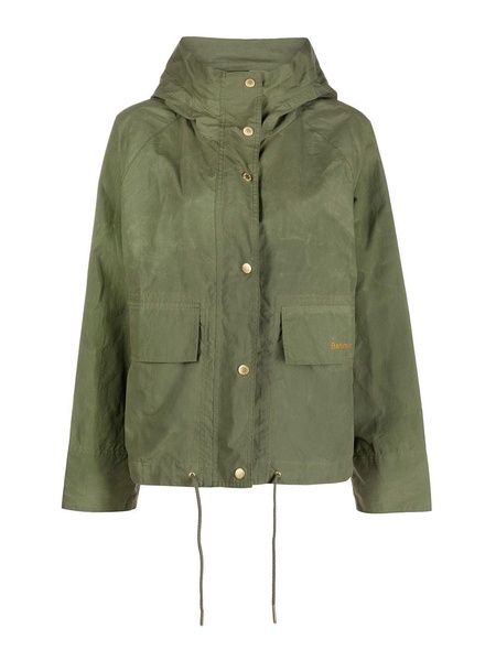 Rain jacket with hoodie and coulisse