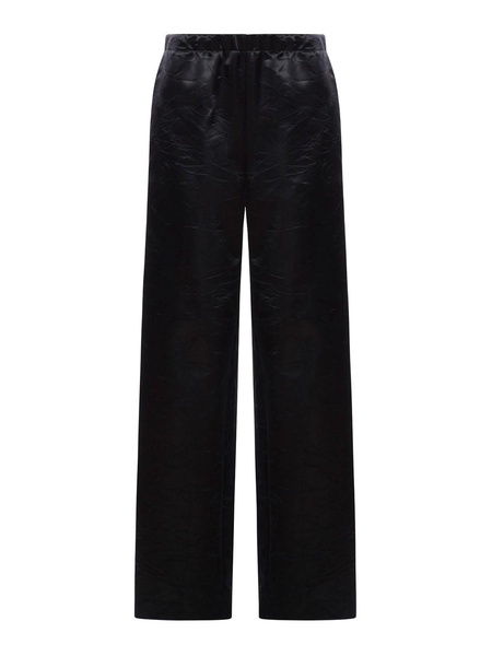 Viscose Trousers With Wrinkled Effect