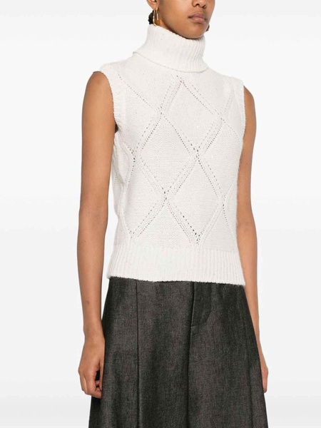 Wool And Silk Blend Vest