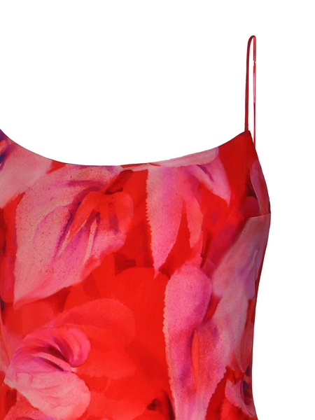 Isabelle printed georgette long dress